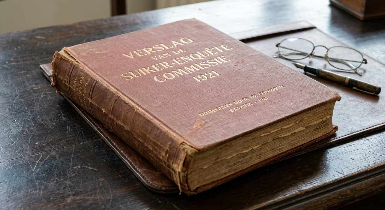 Sampul dokumen Verslag van de Suiker-Enquête Commissie 1921 sumber asli Nota Sardjan