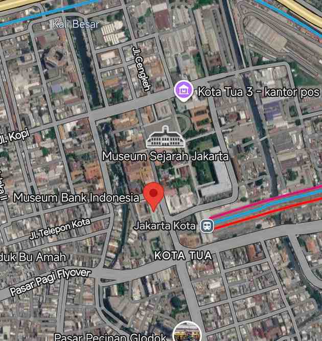 Lokasi museum Bank Indonesia dari Google maps (ardiholmes.id).